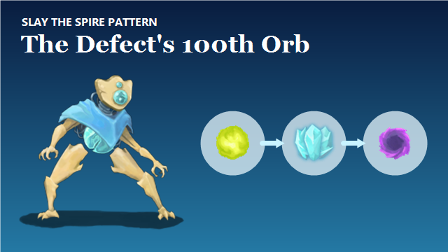 The Defect beside a sequence of Lightning, Frost, and Dark Orbs.